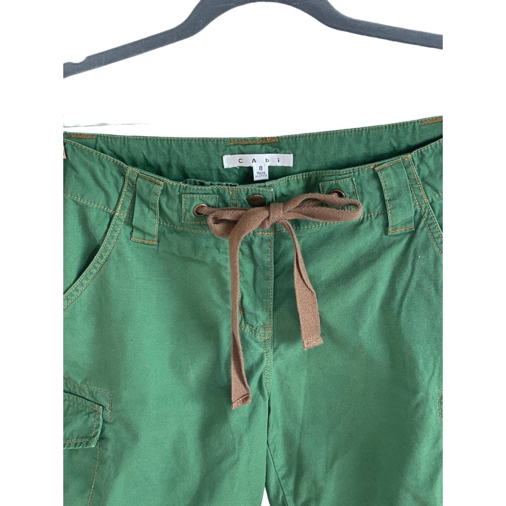 Cabi Women's 8 Green Cargo Bermuda Shorts 34x11” Style #342 - Picture 9 of 11